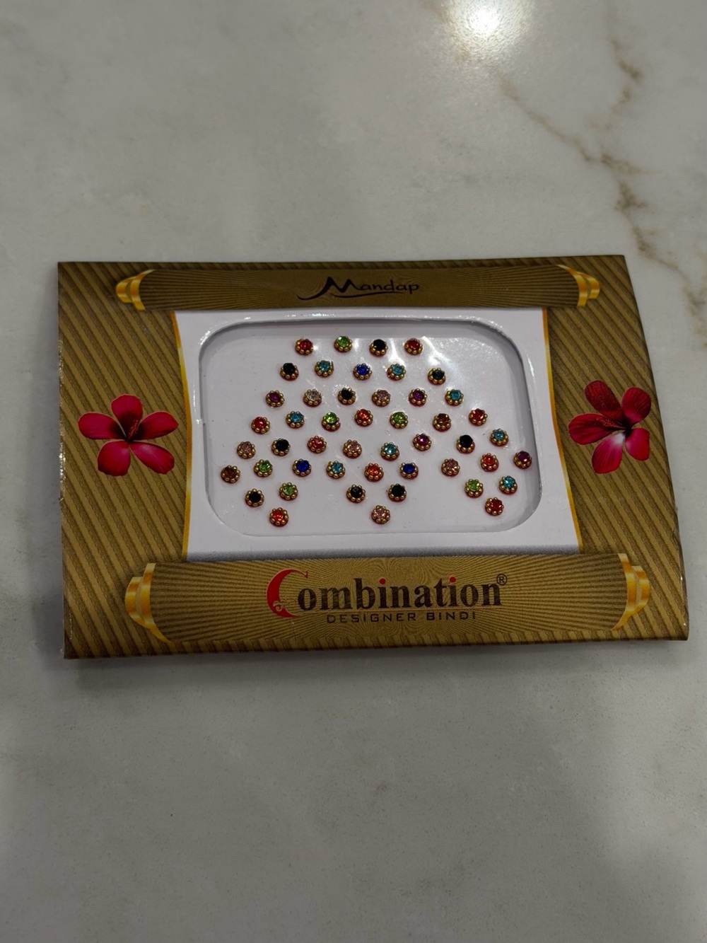Mandeep Designer Bindi Multicolor Rhinestone Forehead Bindis Traditional Indian